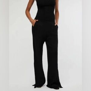 WeWoreWhat Cable Knit Pull On Pant in Black